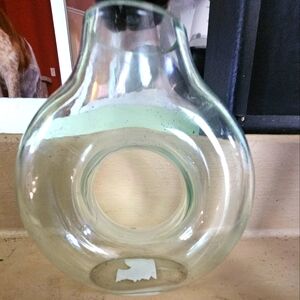 Clear Glass Circular Vase